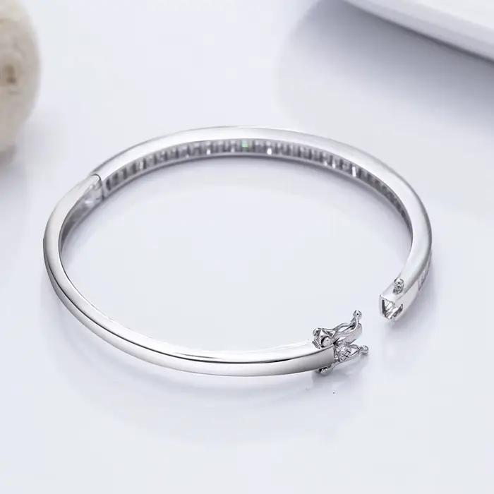 YLMyself – Bracelet de Tennis en argent Sterling 925, Baguette en cristal CZ, bijoux de mariée de luxe pour femmes
