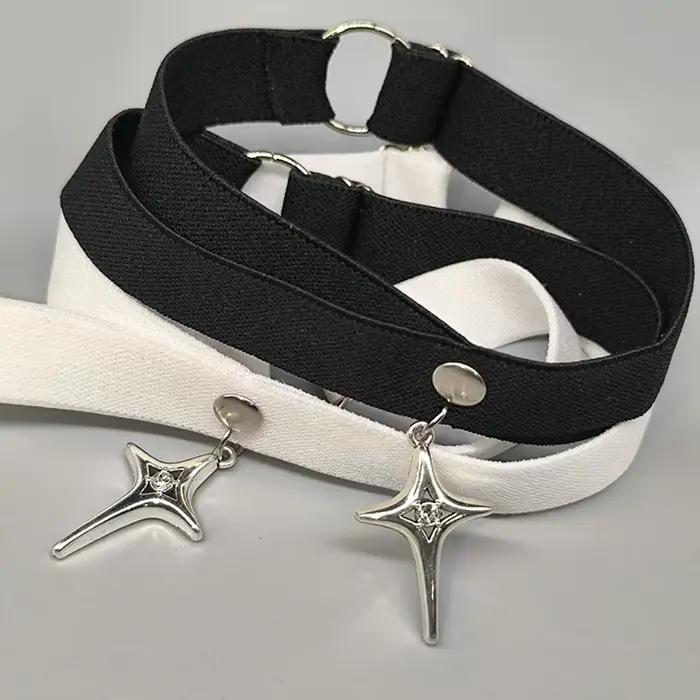 Gothique Punk élastique cuisse jarretière étoile pendentif jambe harnais sangles Bandages jambe enveloppes Sexy jarretière jeu de rôle jambe anneau