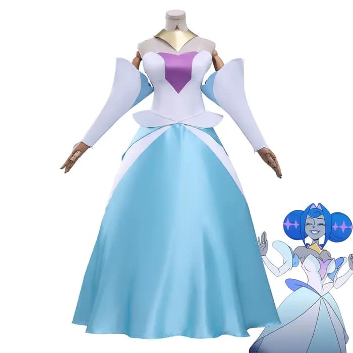 Costume de Cosplay des chevaliers de Guinevere pour femmes, robe de princesse bleue, robe fantaisie de fête d'halloween, sur mesure