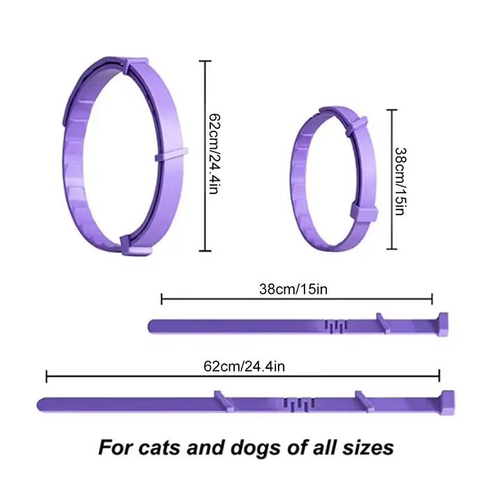 Collier apaisant aux phéromones pour chiens, soulage et réduit l'anxiété et le stress, réglable, relaxant, confortable, avec système de sécurité détachable pour animaux de compagnie