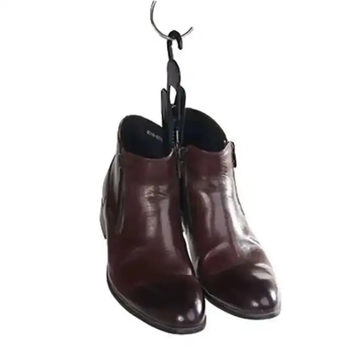 Clip de fixation noir pour chaussures, pince pour bottes, crochet en plastique pour chaussures, crochet de supermarché, crochet antidérapant Qiang Lijia, support de rangement, cintre à chaussures