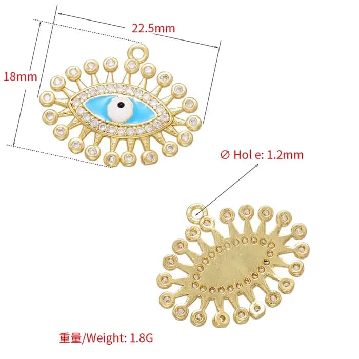 Breloques en cristal CZ en forme de racine d'arbre/œil pour la fabrication de boucles d'oreilles, pendentifs, accessoires de colliers, fournitures et composants : VD782