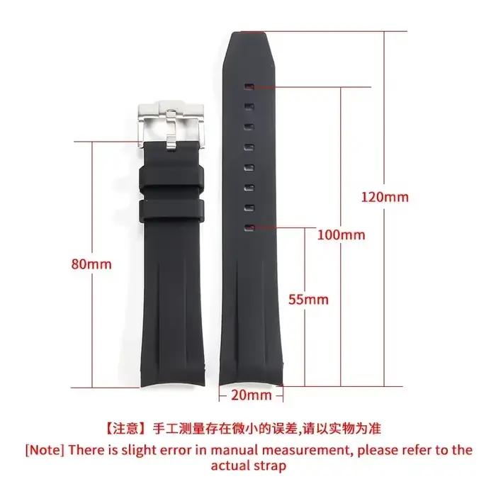 Bracelet de montre à extrémité incurvée pour Bracelet en Silicone MoonSwatch pour citoyen 20mm 22mm Bracelet de Sport en caoutchouc Arc pour sangles incurvées Rolex