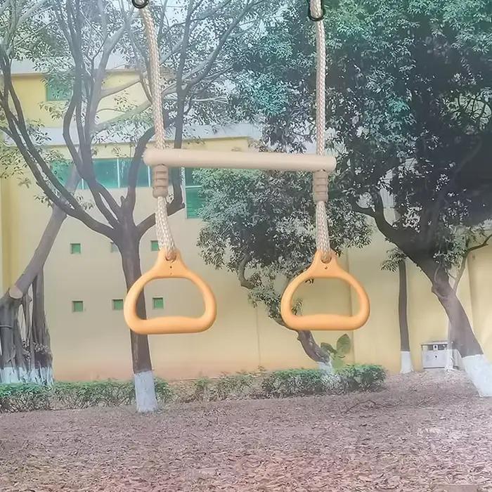 Barre de balançoire trapèze, équipement de gymnastique, anneaux réglables, jeu sensoriel ergonomique amusant pour enfants, adultes, enfants, aire de jeux d'arrière-cour