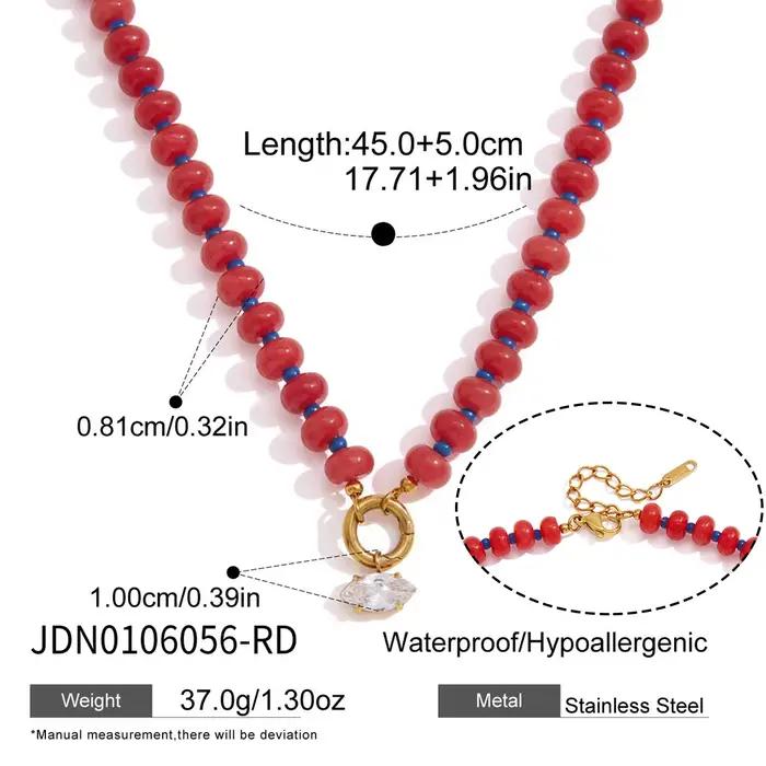 Collier de perles en pierre naturelle, fait à la main, avec pierres colorées, pour femmes, bijoux cadeau, bijoux imperméables, collier délicat