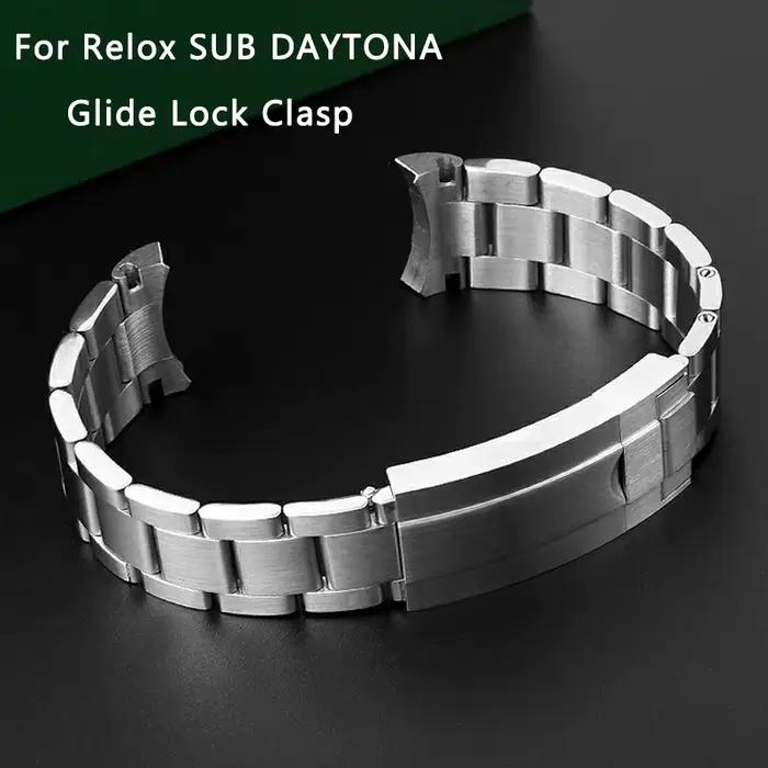 Bracelet Oyster/Jubilee en acier massif argenté, largeur 20MM, boucle Ad Justment pour boîtier de montre Datejust SUB GMT NH35 36/40mm