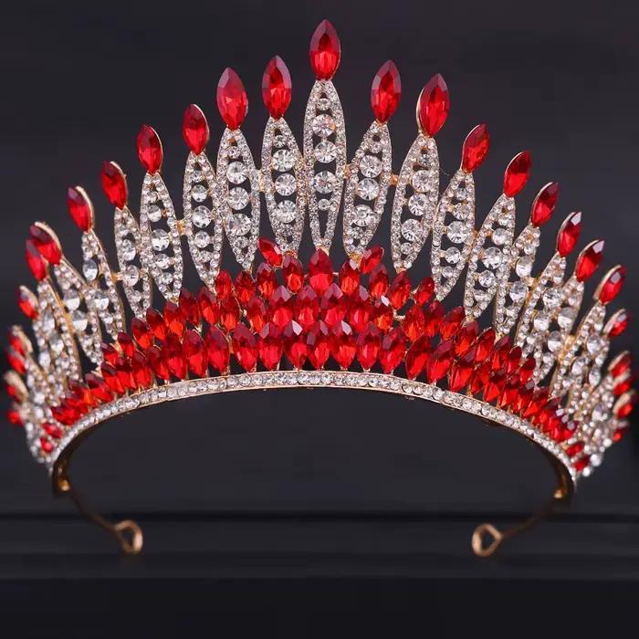 Diadèmes et couronnes en cristal baroque, diadème de bal en strass pour femmes, accessoires de cheveux de mariée, couronne de bijoux