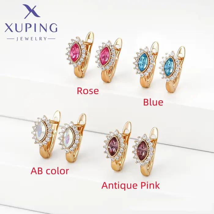 Xuping bijoux élégant mode nouveauté boucles d'oreilles en cristal pour femmes filles A 00672925