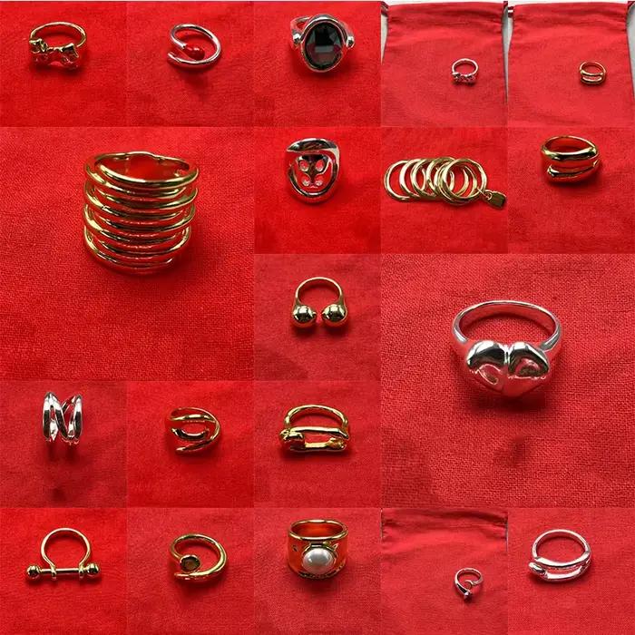 Ensemble de bijoux faits à la main, ensemble de bagues de bijoux espagnols 2026, cadeau de luxe vintage pour fête