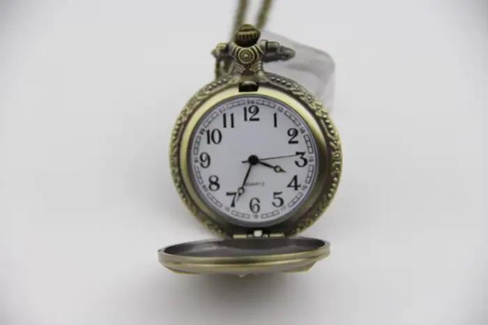 Mode bijoux breloque Vintage, montre de poche, pendentif, chaîne longue, pour hommes et femmes