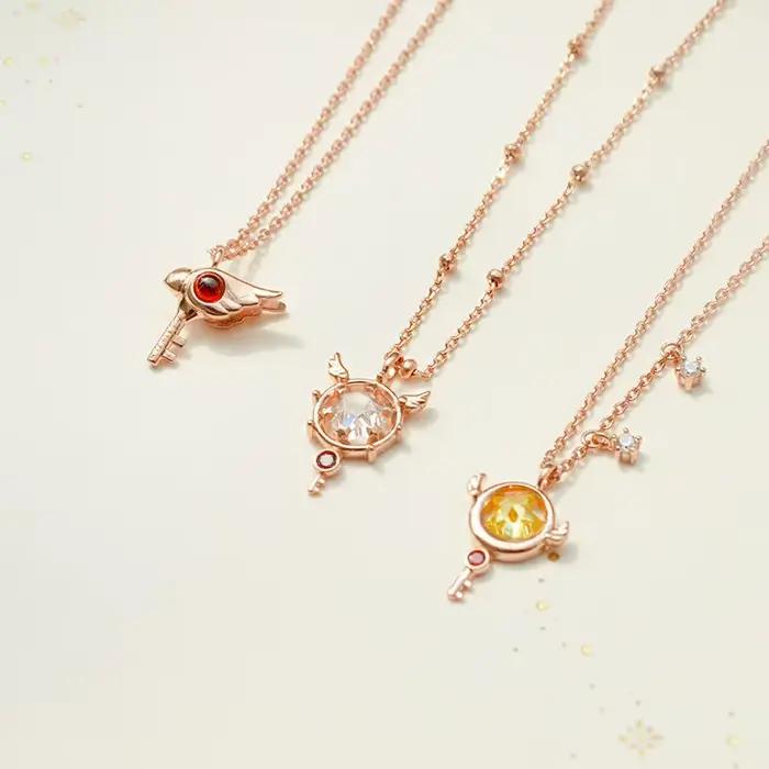 Sakura – collier magique fille Sakura, sceau du personnel étoile, chaîne de clavicule, nouveau collier 2023