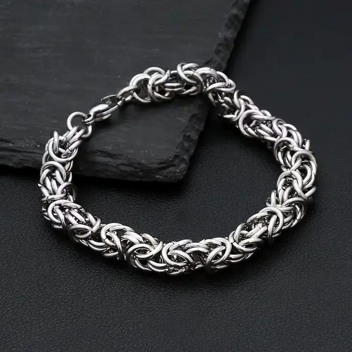 Bracelet en acier inoxydable entrelacé de 8mm, style punk, Hip Hop, talisman pour hommes et femmes, bijoux à la mode pour amoureux des motards, cadeaux
