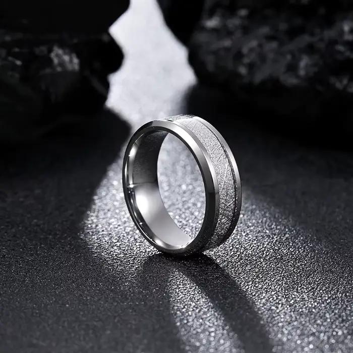 Bague Rime en acier inoxydable pour hommes et femmes, couleur or argent noir, accessoires gothiques unisexes, tendance, ne se décolore pas, bijoux unisexe, cadeau