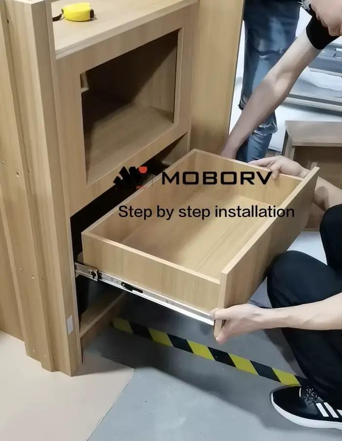 Kit de conversion de camping-car MOBORV certifié CE, comprenant un système de levage de lit, un évier, des meubles, des pièces de camping-car, des accessoires de caravane