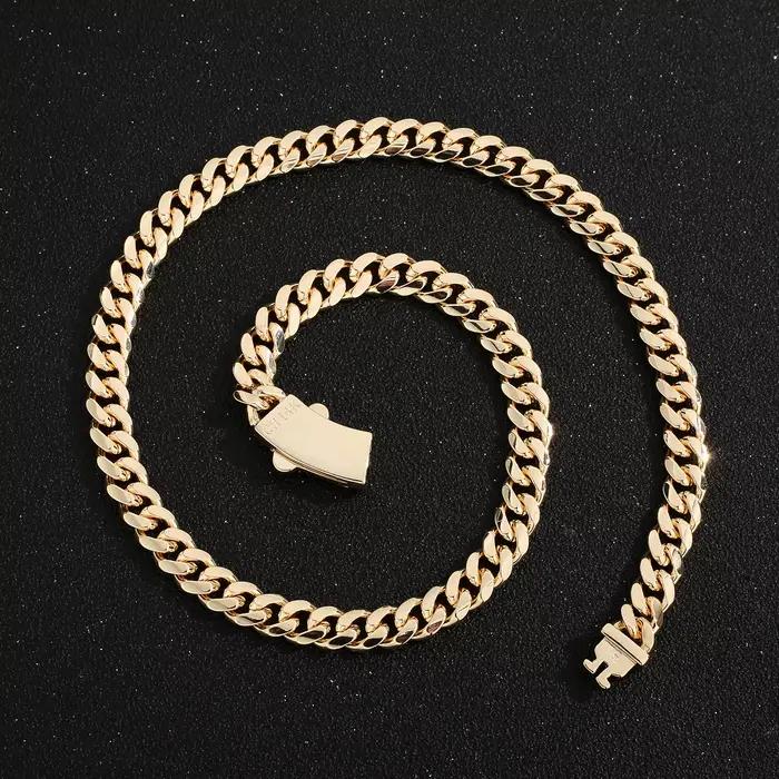 Ensemble Bracelet et Collier Chaîne Vct Monaco Fermoir S 4N/14N Bijoux de Mode pour Hommes et Femmes