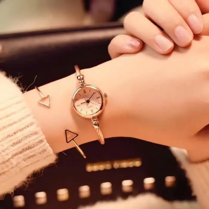 Montres-Bracelets de mode pour femmes de luxe en acier inoxydable rétro dames montres à Quartz femmes robe horloge 자