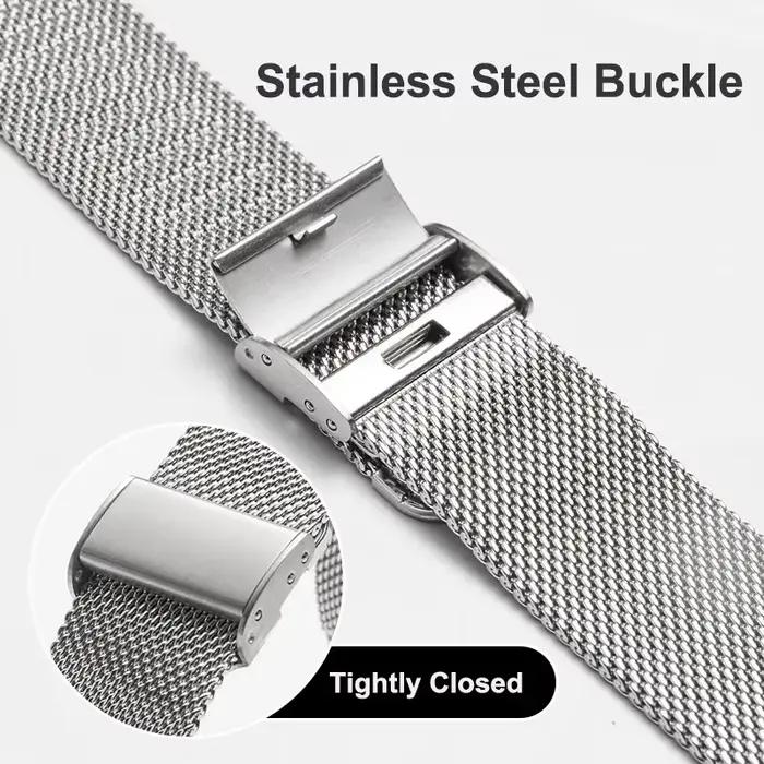 Bracelet Milanese Loop 20mm 22mm pour Garmin Vivoactive 5/6 Huawei, Samsung, bracelet de montre à installation rapide, accessoire