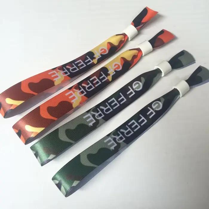 Bracelet personnalisé en ruban de satin personnalisé, bracelet personnalisé, activité socialement utile de concert de mariage d'événement, 200 pièces