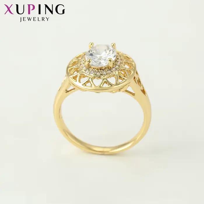 Xuping grande bague de fiançailles pour femmes bijoux de mariage nouveauté couleur or Rose plaqué cadeaux en gros 16107