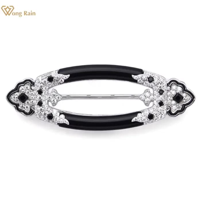 Wong Rain Rotterdam-Broches en pierre précieuse de diamant à haute teneur en carbone