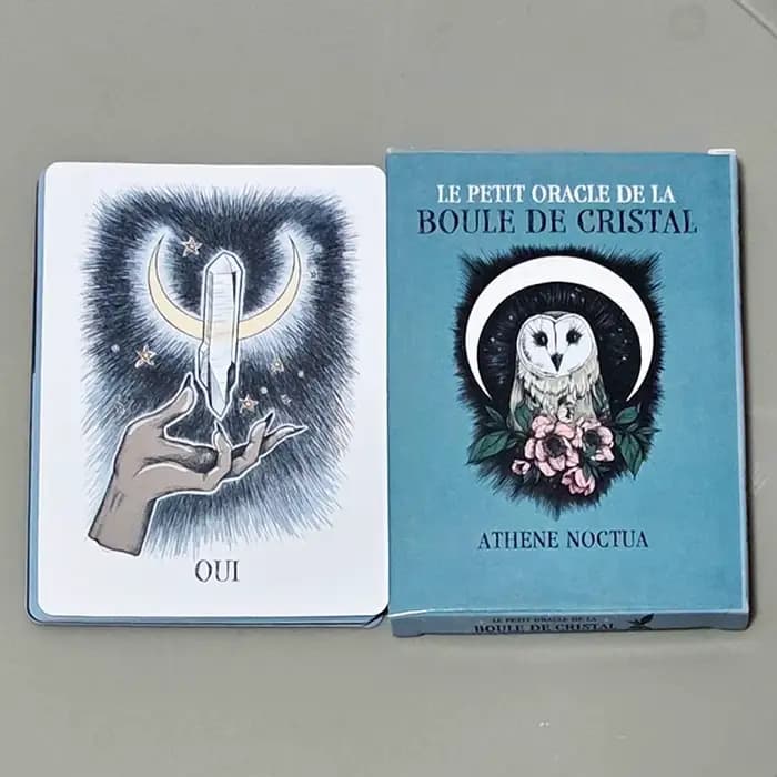 Cartes Oracle Boule de Cristal 10,4*7,3cm - Divination par 13 cartes, Édition Française Le Petit Oracle de la Boule de Cristal