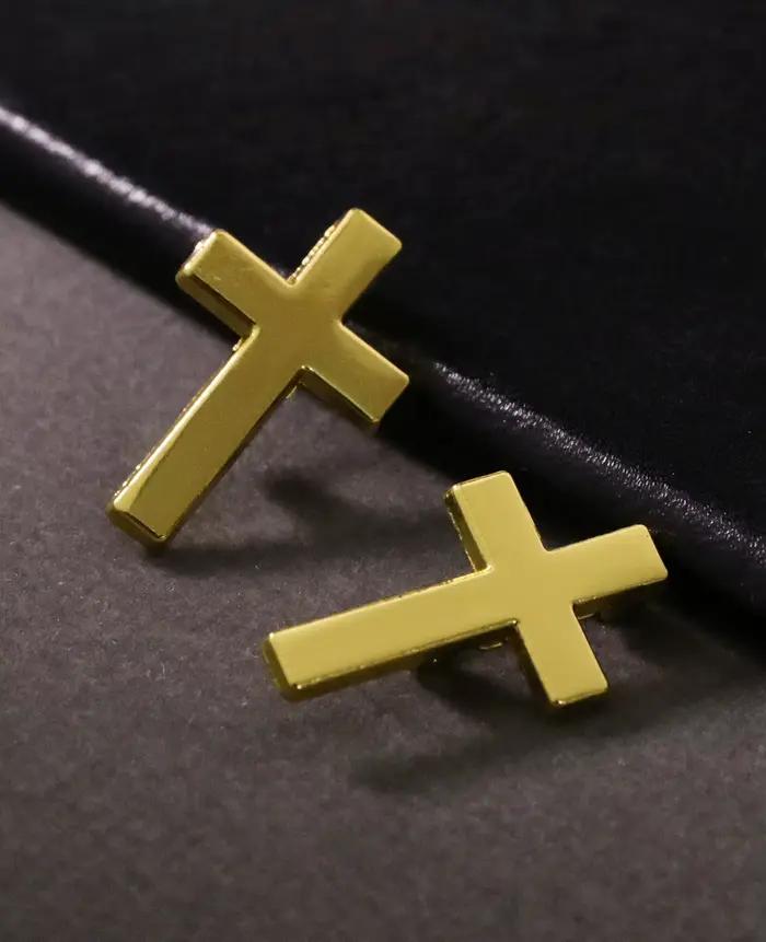 Broches croisées chrétiennes, 10 pièces, petites broches croisées, broche à revers, bijoux cadeau pour chaplain, accessoires de prière d'église funéraire