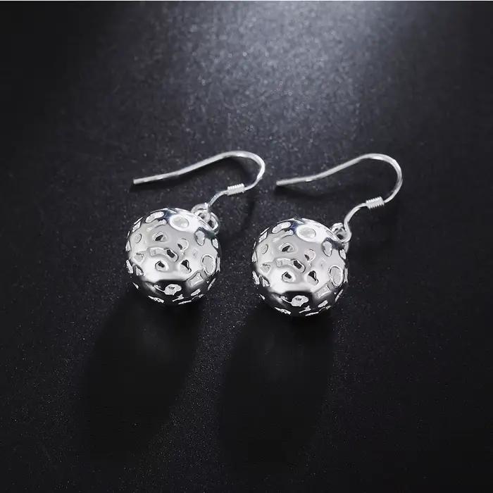 Boucles d'oreilles en argent Sterling 925 pour femmes, boucles d'oreilles boule de tempérament, cadeaux de noël, bijoux assortis de rue