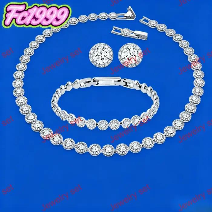 Ensemble de bijoux tendance 2026 haut de gamme, style classique et populaire, élégant, incrusté de diamants, charme raffiné, vente chaude