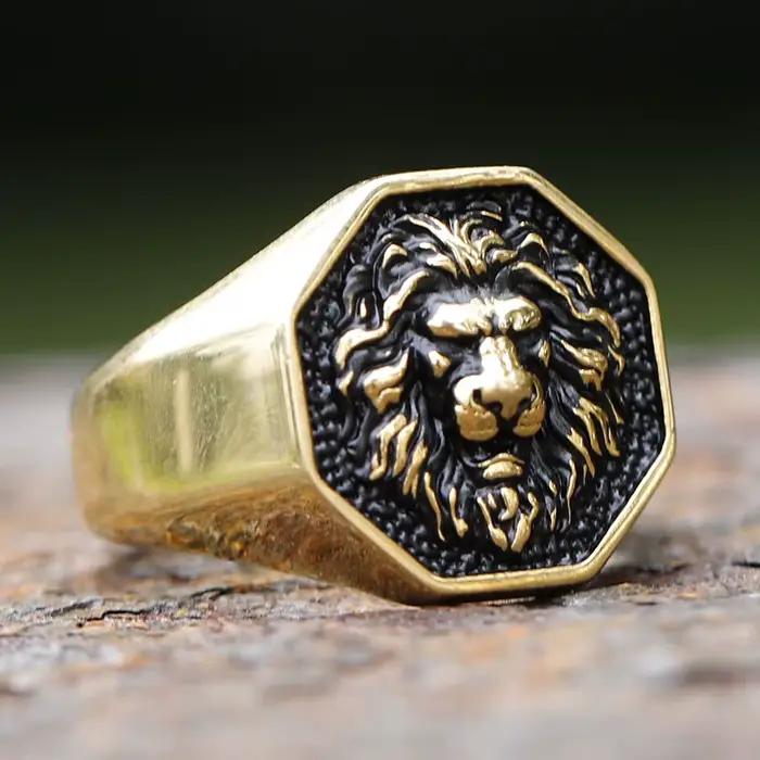 Anneaux de tête 3D en acier inoxydable pour hommes et femmes, bijoux animaux vintage, punk, chimdominateur, cadeau de discussion détaillé, livraison gratuite, 2023