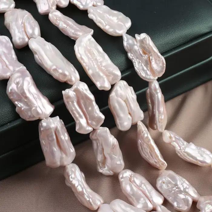 Perles d'eau douce 100% naturelles, perles Pipa, perles baroques de haute qualité, perles de forme spéciale, bijoux de mode DIY, collier, bracelet