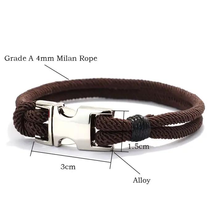 Nouveau Bracelet en corde Unique pour hommes, boucle détachable, fabriqué à la main, porte-bonheur, fil rouge, cadeau pour petit ami, Pulseria Homme