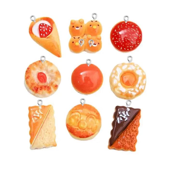 Brcorporelle Harvey Roll Series Breloques à dos plat pour boucles d'oreilles, bracelet, épingle à cheveux, bijoux à bricoler soi-même, accessoires de décoration de moto, 10 pièces