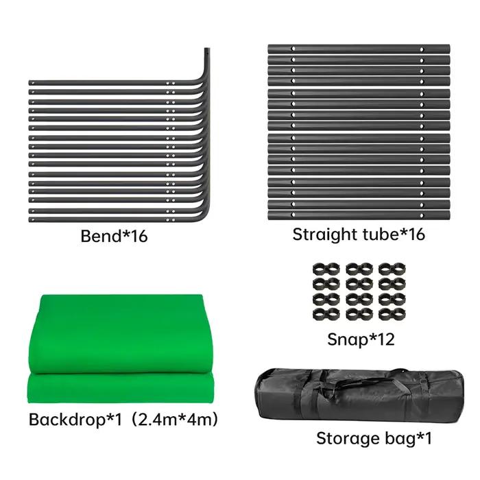 Support de fond photo SH 240x400cm avec écran vert pour la photographie et l'enregistrement vidéo