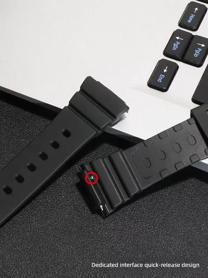 Bracelet de montre en silicone compatible avec la montre Casio GMA-S2100 pour femme, bracelet sport octogonal à libération rapide.