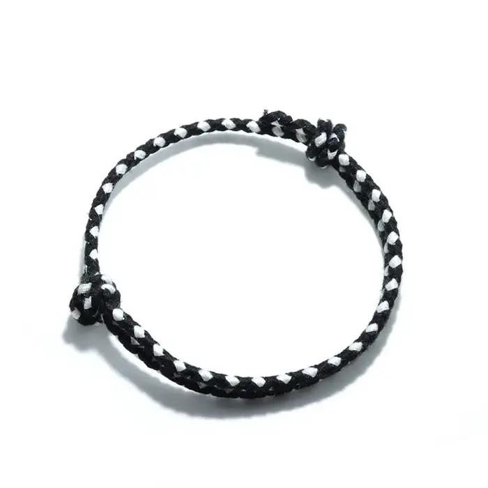 Bohème 100% coton corde Bracelet hommes femmes bohême fait à la main Macram Braslet réglable LGBT Brazalete plage accessoires cadeau