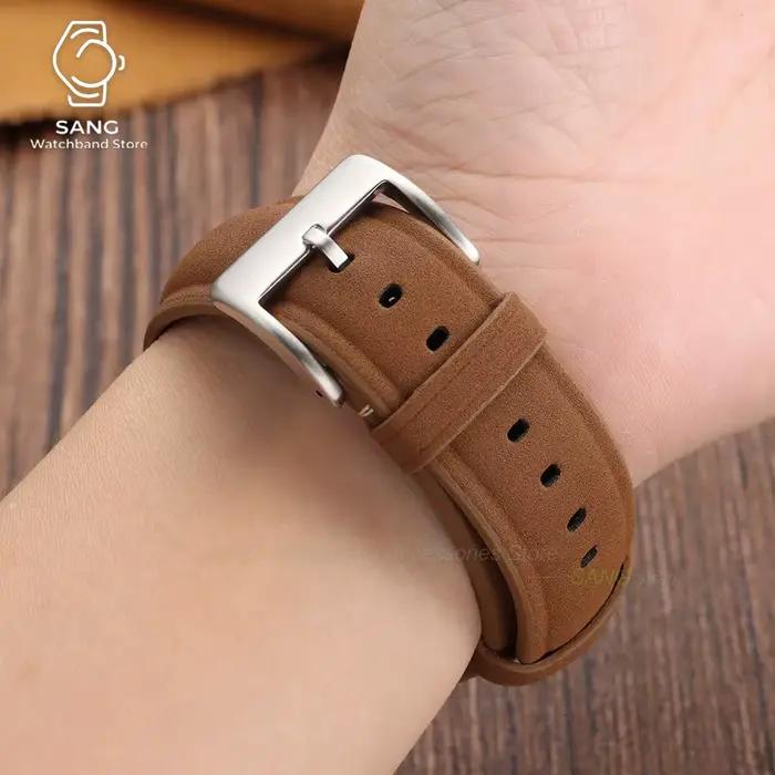 Bracelet en cuir de haute qualité, 20mm 22mm, pour Seiko, Rolex, Business, Sport, pour hommes et femmes, bracelet de remplacement souple