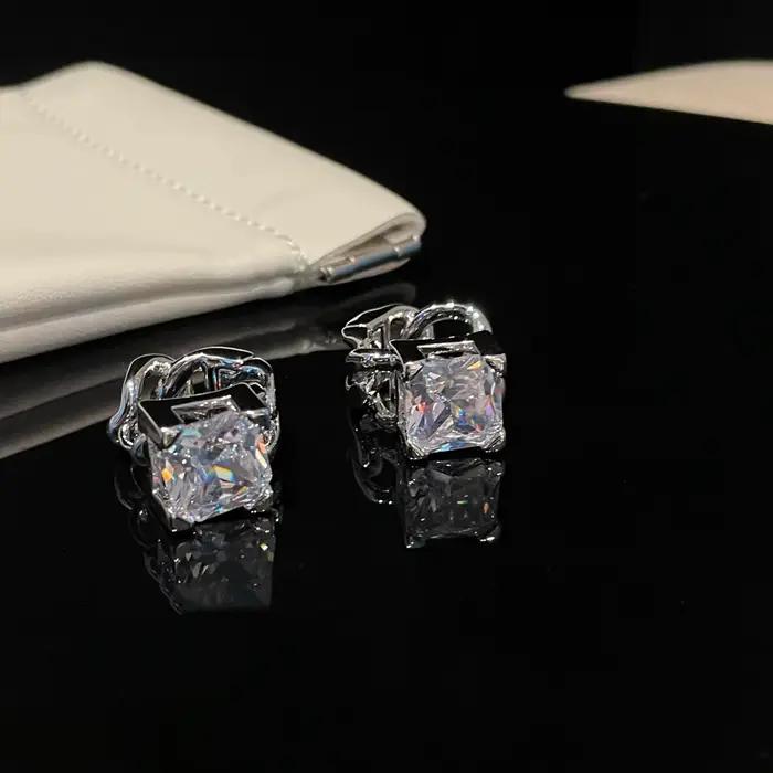 Europe amérique grand cristal Zircon élégant anneau boucles d'oreilles hommes femmes populaire bijoux accessoires tendance