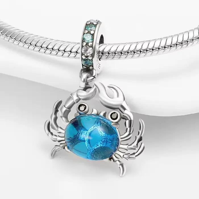 Breloques tortues marines et crabes, perles compatibles avec bracelet de 3 mm, collier pour femme, pendentif, fabrication de bijoux de luxe, cadeaux raffinés, tendance