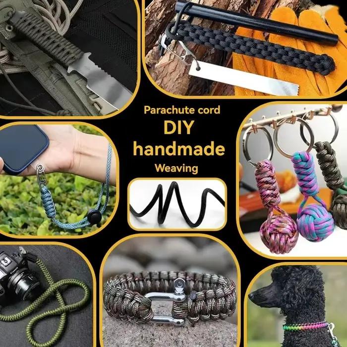 Kit de fabrication de bracelets paracorde en bois réglable, outils de tricot à la main, peut fabriquer des bracelets, des porte-clés et d'autres cadeaux créatifs