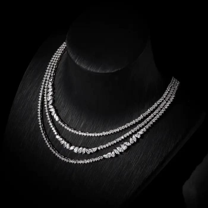 EN JEWELIFE – ensemble de bijoux de mariage multicouches en zircone pour femmes, collier de Costume, cadeau, accessoires de beauté