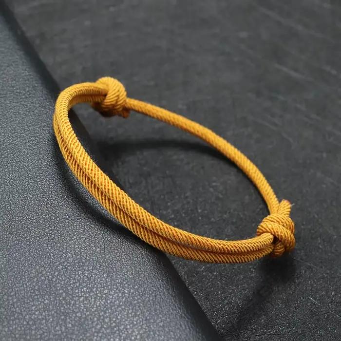 Bracelet en corde réglable fait à la main pour hommes, chaîne fine de 4mm, cadeau pour lui, fil porte-bonheur, nouvelle collection