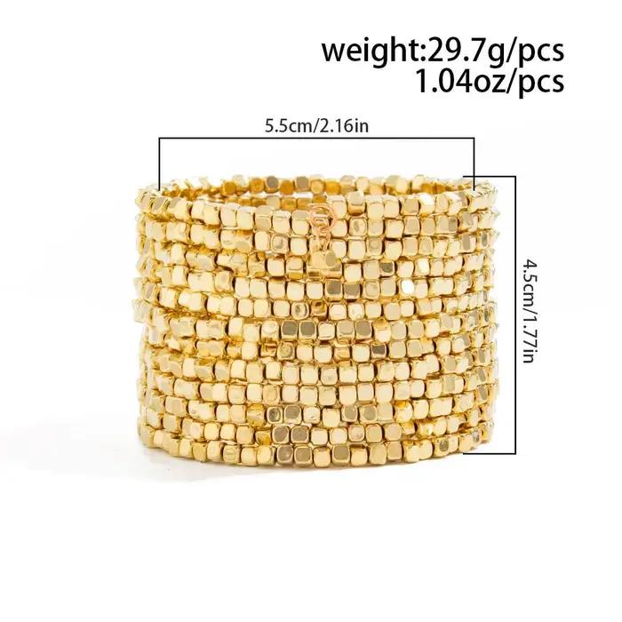 KunJoe – Bracelet large multicouche Vintage pour femmes, Punk CCB, chaîne de perles en acrylique, accessoires de bijoux à la mode, 2026