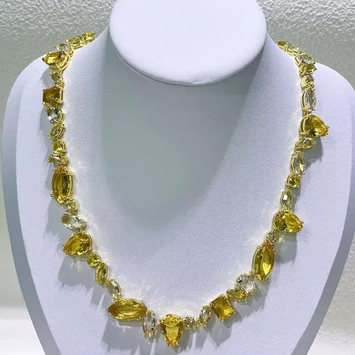 Collier à fleurs à breloques Original pour femmes, ensemble de bijoux fins tendance, boucles d'oreilles bonbons en cristal, Bracelet, accessoires de fête, 2025