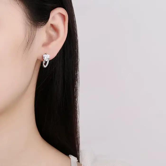 Boucles d'oreilles en argent Sterling 925 et zircone, petit cerceau pour filles et femmes, beaux Aros Huggies, bijoux