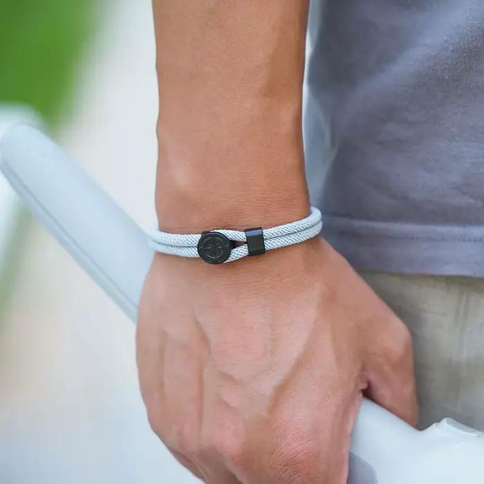 Boussole corde Bracelet pour hommes boucle facile Double couche aventure nautique en plein air Explorer Bracelet survie randonnée bijoux