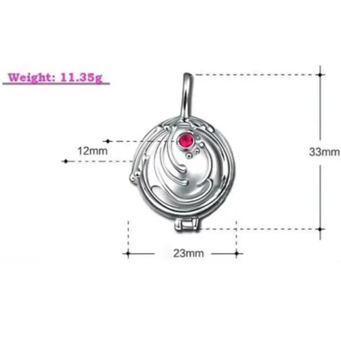 Collier Médaillon en Argent Pur 925 pour Femme, Pendentif Cosplay, Bijoux, Pull, Film The Vampire Diaries, Elena Vervain, Cadeau de Noël