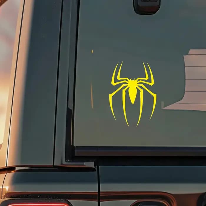 Autocollant de voiture en vinyle avec Logo Spiderman, décoration de pare-chocs, autocollants Spiderman amovibles et imperméables pour ordinateur portable, décoration de bouteille d'eau