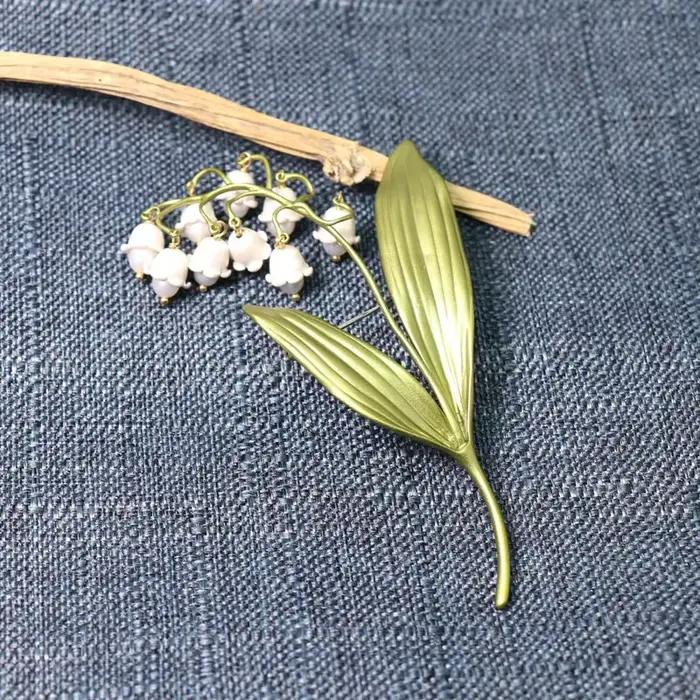 Broche de Corsage de Fleur de Muguet pour Femme, Accessoires de Mariage, Bijoux de Demoiselle d'Honneur, Design de Marque de Luxe