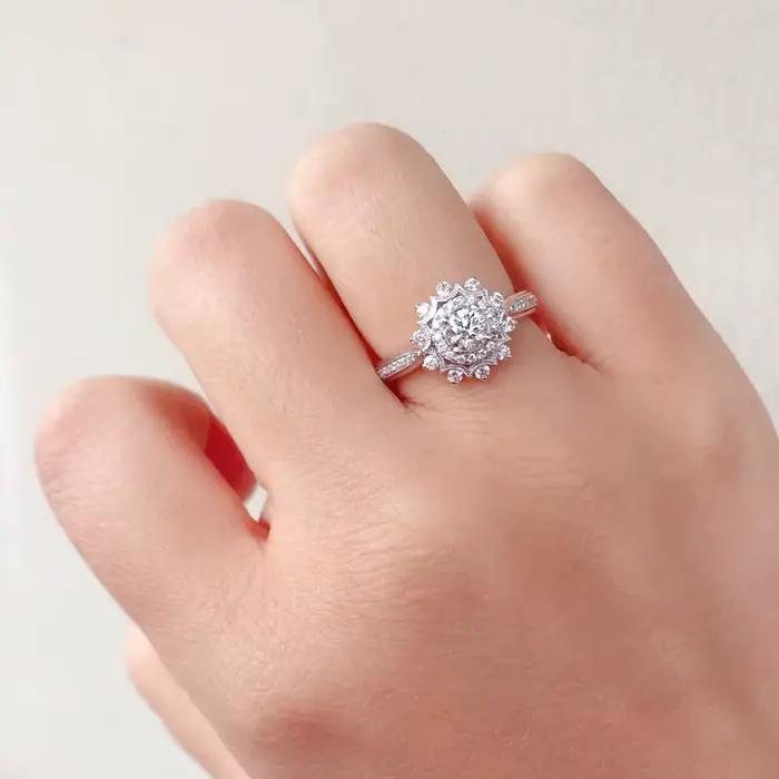 Bagues de couleur en argent regardé 925 pour femmes, bijoux en diamant naturel de 2 carats, alliances, pierres précieuses pures