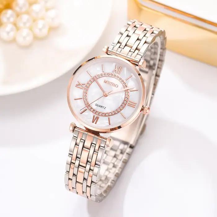 Luxe cristal femmes Bracelet montres haut de gamme mode diamant dames Montre à Quartz en acier Femme Montre-Bracelet Montre Femme Relogio